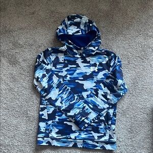 Under Armour Blue and White camouflage hoodie
